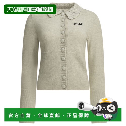 CHLOÉ 女士针织衫 CH26AMC1671100N AW2026 白色 Grey Cardigan