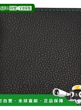 潮奢 Marni 玛尼 男士 黑色 Contrast Stitching Leather 钱包 PF