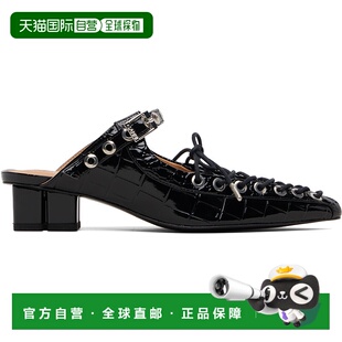 Eyelets S300 GANNI 穆勒鞋 Lace 黑色 女士 甘尼 潮奢 1h可退