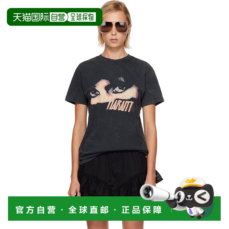 1h可退 潮奢 ISABEL MARANT 女士 黑色 Zoeline T 恤 TS0147FAC3N