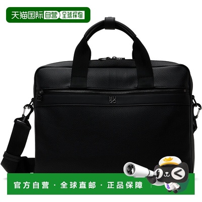 1h可退 潮奢 HUGO 雨果 男士 黑色 Hardware Faux-Leather 公文包