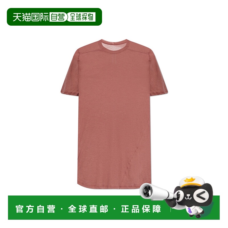 1h可退 RICK OWENS 男士T恤 RU02E1264UC13 AW2025 红色 短袖T恤