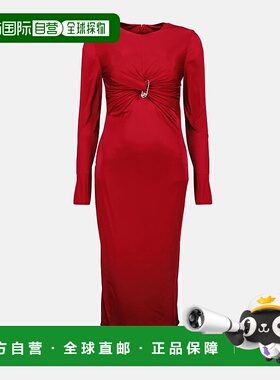 1h可退 潮奢 versace 范思哲 女士 红色 Safety Pin Gathered Fit