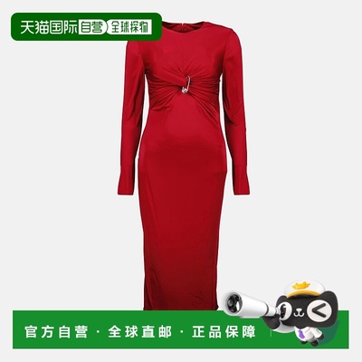 1h可退 潮奢 versace 范思哲 女士 红色 Safety Pin Gathered Fit