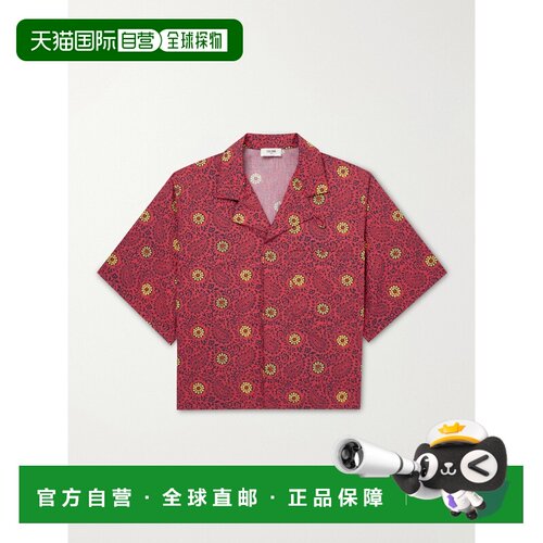 Celine 思琳 男士 Camp-Collar 印花棉塔夫绸衬衫 RC0DS4J54