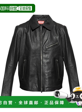 DIESEL 男士皮衣 A220270IGAM9XX SS2026 黑色 长袖皮夹克