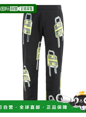 GIVENCHY 男士休闲裤 BM517J3YBC001 SS2023 黑色 徽标卫裤运动裤