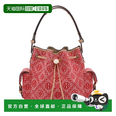 TORY BURCH 女士斜挎包 179208612 SS2026 粉红色 抽绳水桶单肩包