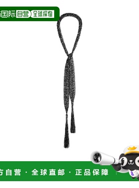 CELINE 女士围巾 2ADR6801V38NO SS2024 黑色 亮片钩针细围巾