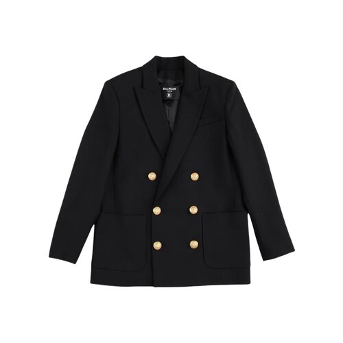 香港直邮BALMAIN 男童西装 BX2P04I0196930OR AW2026 黑色 翻领长