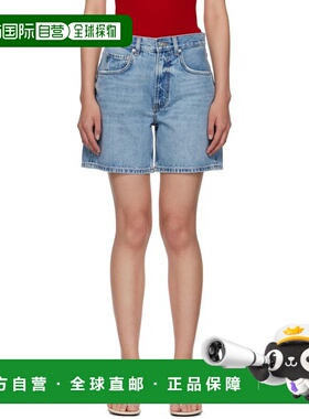 1h可退 潮奢 ANINE BING 女士 蓝色 Heath 牛仔短裤 A0511428