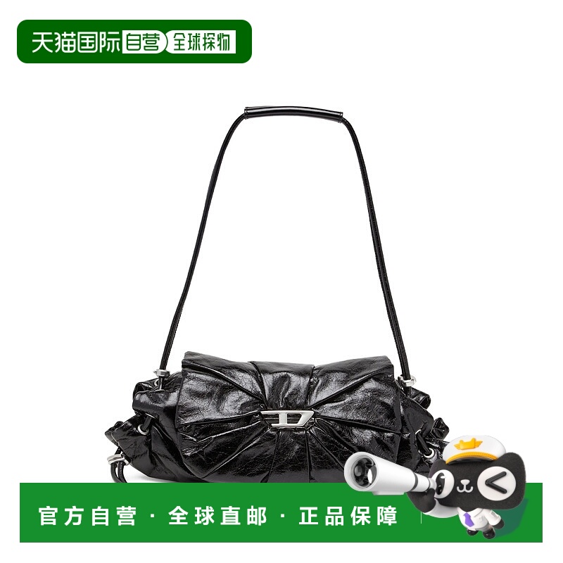 1h可退 DIESEL 女士斜挎包 X10331P1003T8013 AW2025 黑色 Diesel