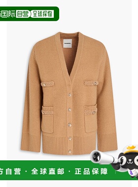 1h可退 潮奢 Sandro 女士 羊毛针织开衫 SFPCA01122CAMEL