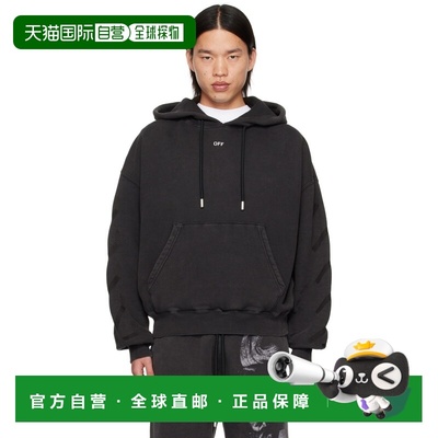 1h可退 潮奢 off-white 男士 黑色 S.Matthew Over 连帽衫 OMBB11