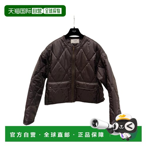 CELINE 女士外套 RV12F147402ZK SS2026 深棕色 Quilted zippered