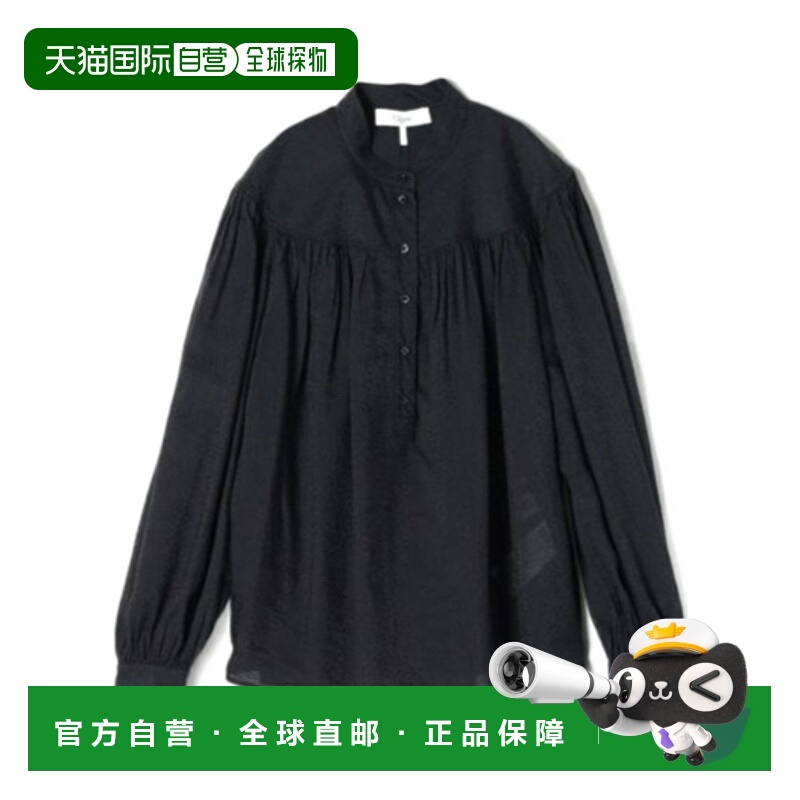 1h可退 CHLOÉ 女士衬衫 CH25AHT21141001 AW2025 黑色 长袖衬衫