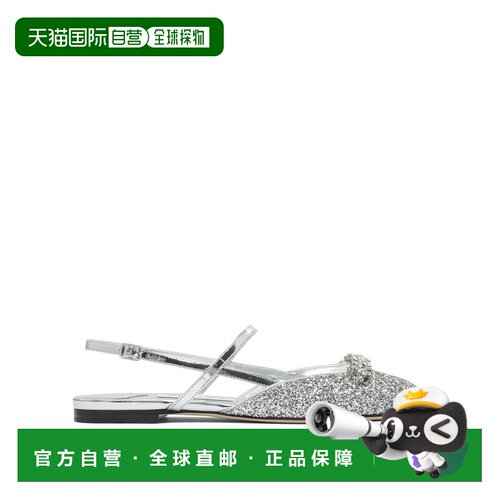 JIMMY CHOO 女士芭蕾乐福鞋 BELINDASBFLATJDPSILVERSILVER