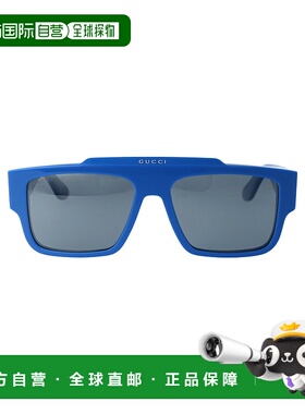 GUCCI 男士太阳镜 GG1460S004 AW2025 蓝色标识 logo古驰太阳镜