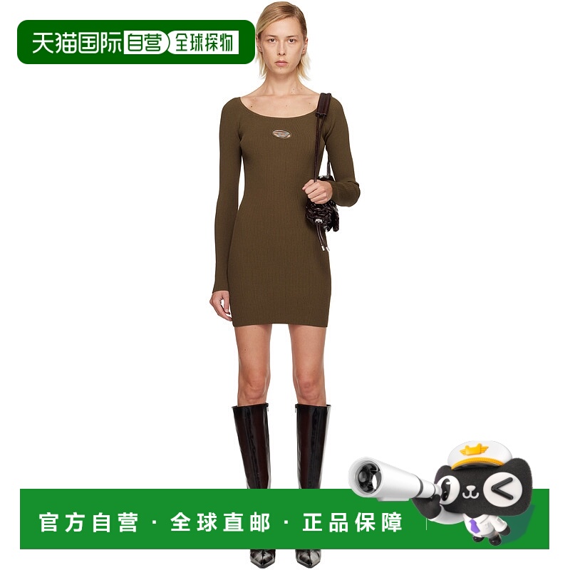1h可退 潮奢 Diesel 迪赛 女士 卡其色 M-Vera 连衣裙 A141880DLA