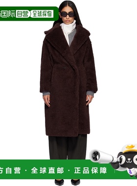 1h可退 潮奢 MaxMara 麦斯玛拉 女士 酒红色 Tedgirl 大衣 252101