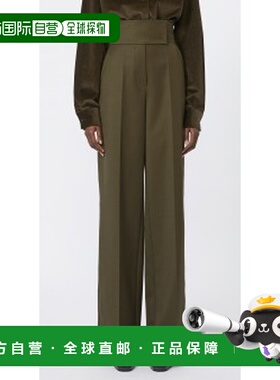 1h可退 MAX MARA 女士休闲裤 2521136263600009 AW2025 绿色