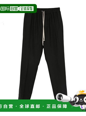 RICK OWENS 男士休闲裤  RU02E1390ZL09 AW2025黑色卫裤