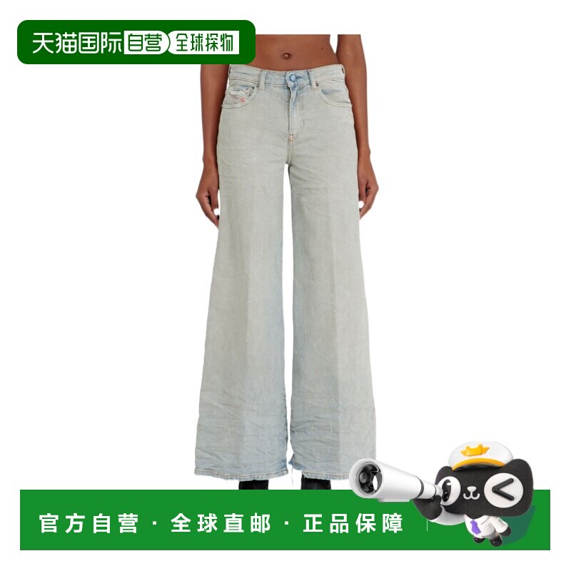 DIESEL 女士牛仔裤 A0362409N4701 SS2026 灰色 腰带环牛仔裤