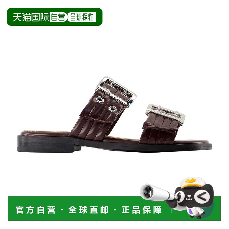1h可退 GANNI 女士芭蕾乐福鞋 S3033 AW2025 红色 Ganni Feminine