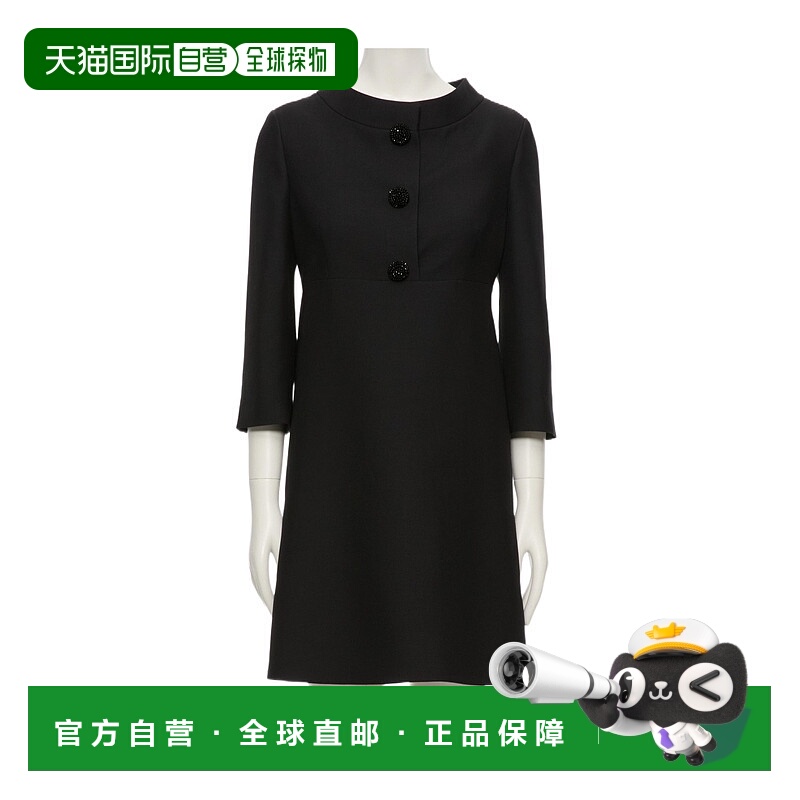 1h可退 VALENTINO 女士连衣裙 BVAHS01CF0NO SS2025 黑色 拉链连