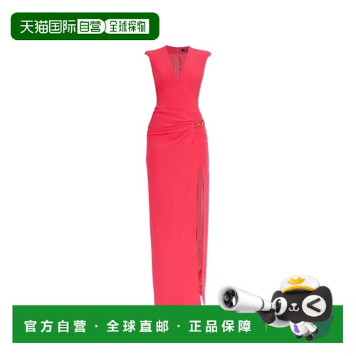 BALMAIN 女士连衣裙 GF1RPB05VB004PK SS2026 红色 长款绉纱连衣