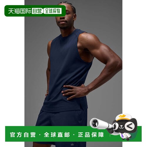 alo yoga 纯色圆领无袖背心 男款m2073rNavy