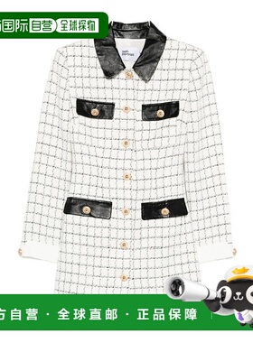 1h可退 SELF-PORTRAIT 女士外套 AW25063SC AW2025 白色 格纹圈圈