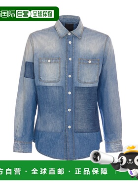 GIVENCHY 男士衬衫 BM613T5YCL452 SS2025蓝色 长袖男装