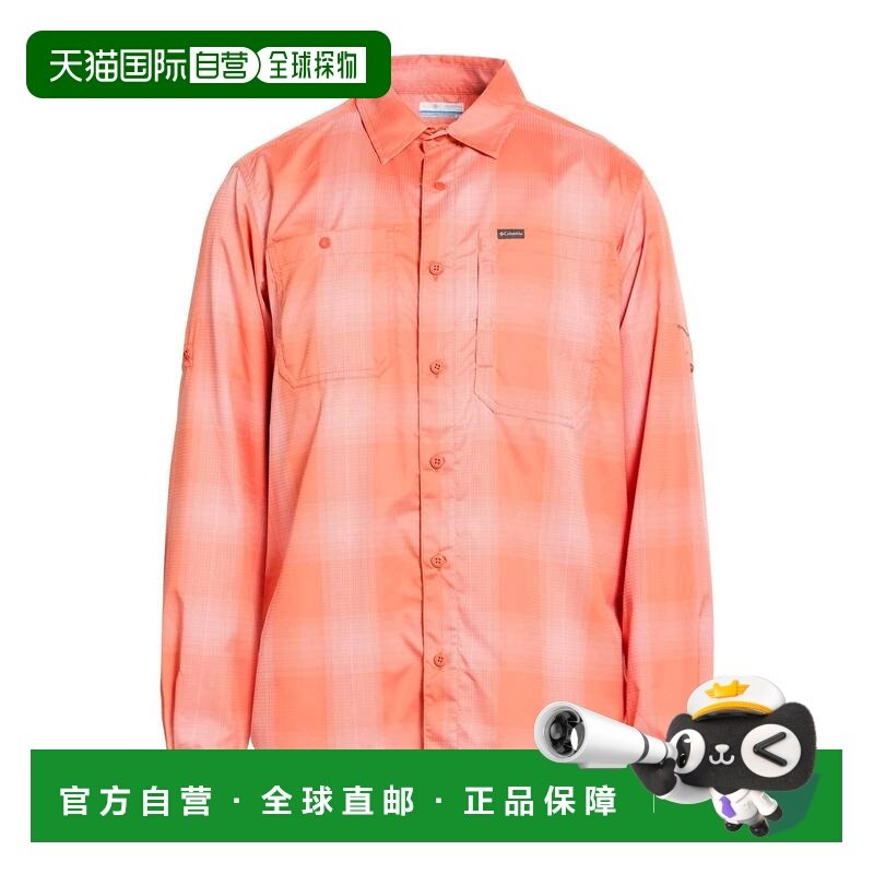 1h可退 潮奢 Columbia 哥伦比亚 男士 格纹衬衫 orange橙色 舒适,运动服/休闲服装,运动POLO衫,淘宝优惠券,粉丝福利购,淘宝优惠卷