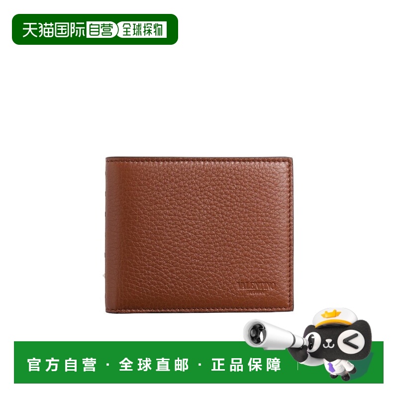 1h可退 VALENTINO 男士钱包 YP0V17PDXHG5 SS2025 棕色 折叠钱包