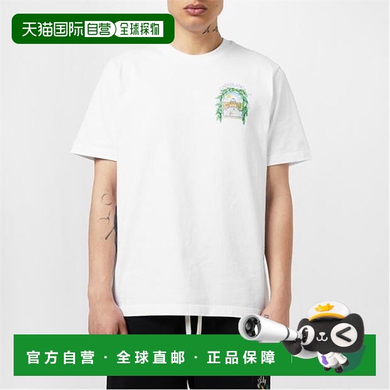 1h可退 潮奢 Casablanca 男士 L'Arche Club 印花棉质网球T恤男装