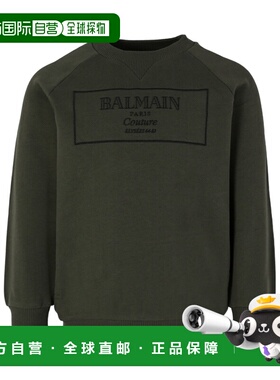 BALMAIN 男童卫衣 BX4P80Z3183762NE AW2025 军绿色