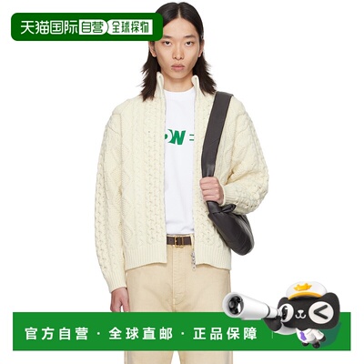1h可退 潮奢 vowels 男士 灰白色 Cable Knit Zip Up 毛衣 KW0490