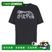 女士T恤 Balmain FF0EH005GF22 BALMAIN AW2025 黑色 Leopard Pri