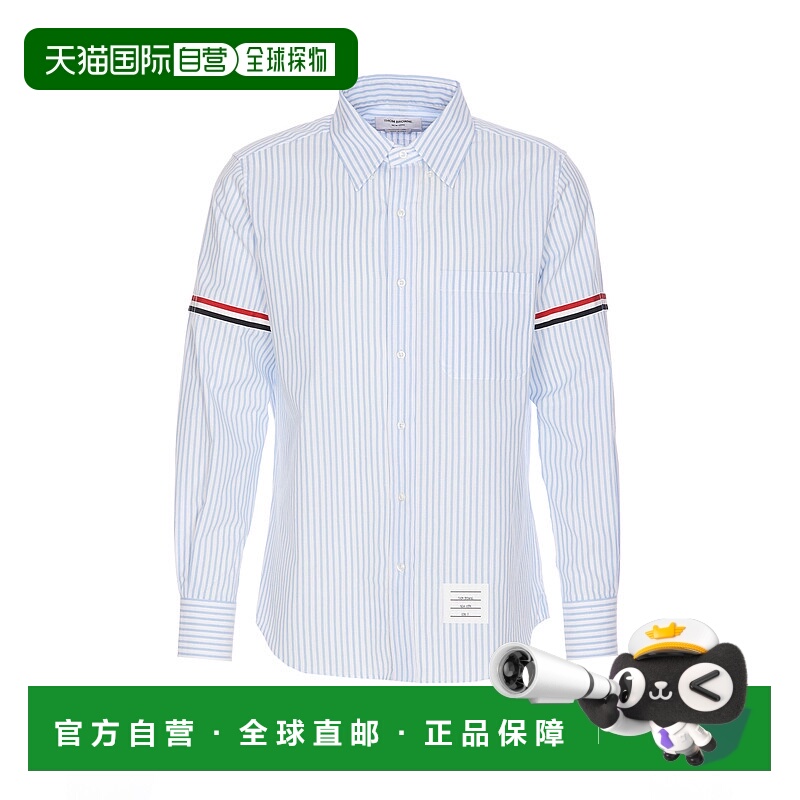1h可退 THOM BROWNE 男士衬衫 MWL301OF0810480 SS2025 蓝色