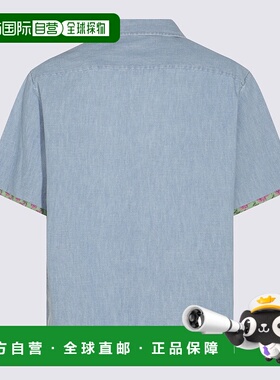 VALENTINO 男士衬衫 6V0DB04LALM508 SS2025 蓝色