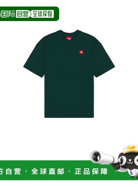 1h可退 潮奢 the north face 北面 男士 红色方形T恤 NF0A8EG5