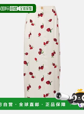 1h可退 潮奢 KHAITE 女士 Lucian 印花斜纹布长款半身裙