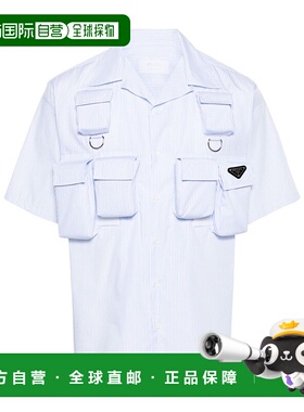 PRADA 男士衬衫 SC76914JRSOOOF0V5N SS2024 绿色 短袖衬衫