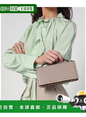 VALENTINO 女士斜挎包 WP0AK2VSHP45 SS2025 绿色 Rockstud 缀饰