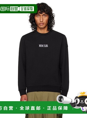 1h可退 潮奢 Moncler 盟可睐 男士 黑色徽标套头衫 J20918G000408
