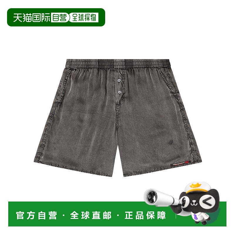DIESEL 女士短裤 A191660TKBS900A AW2025 灰色 牛仔效果平角短裤