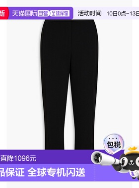 1h可退 潮奢 Simkhai 女士 Nylah 绸缎边绉纱直筒裤 JS4008QBLACK