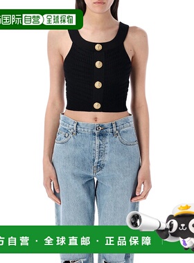 BALMAIN 女士背心吊带 EF0AB426KI420PA SS2025 黑色性感