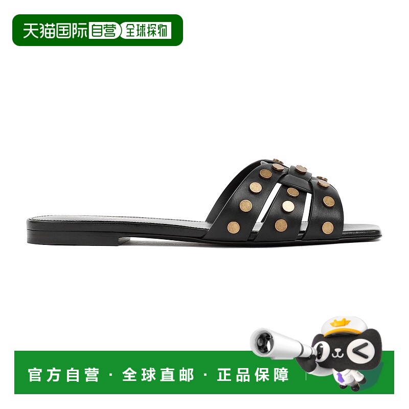 1h可退 潮奢 Saint Laurent 圣罗兰 女士 Tribute 铆钉凉鞋 73775
